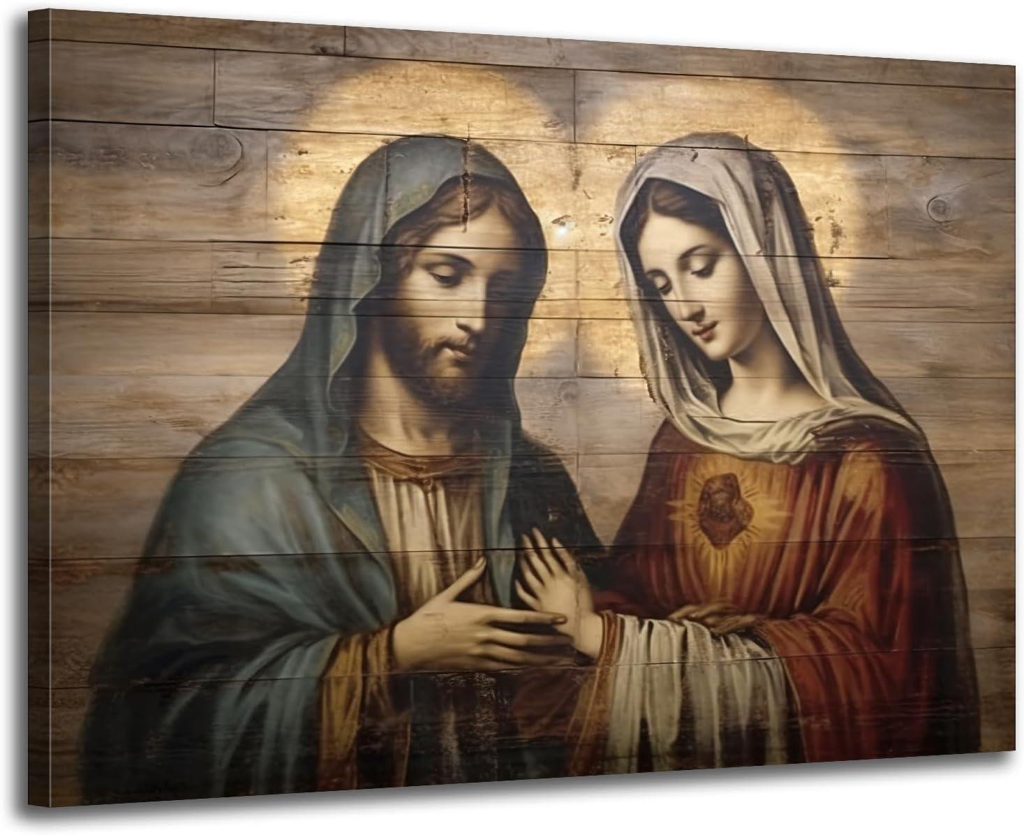Our Review: GLOKAKA Jesus & Virgin Mary Canvas Wall Art