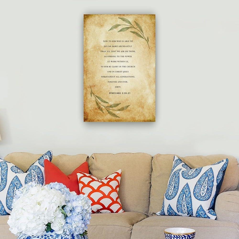 Why We Love the Heskyii Ephesians 3:20-21 Canvas Wall Art