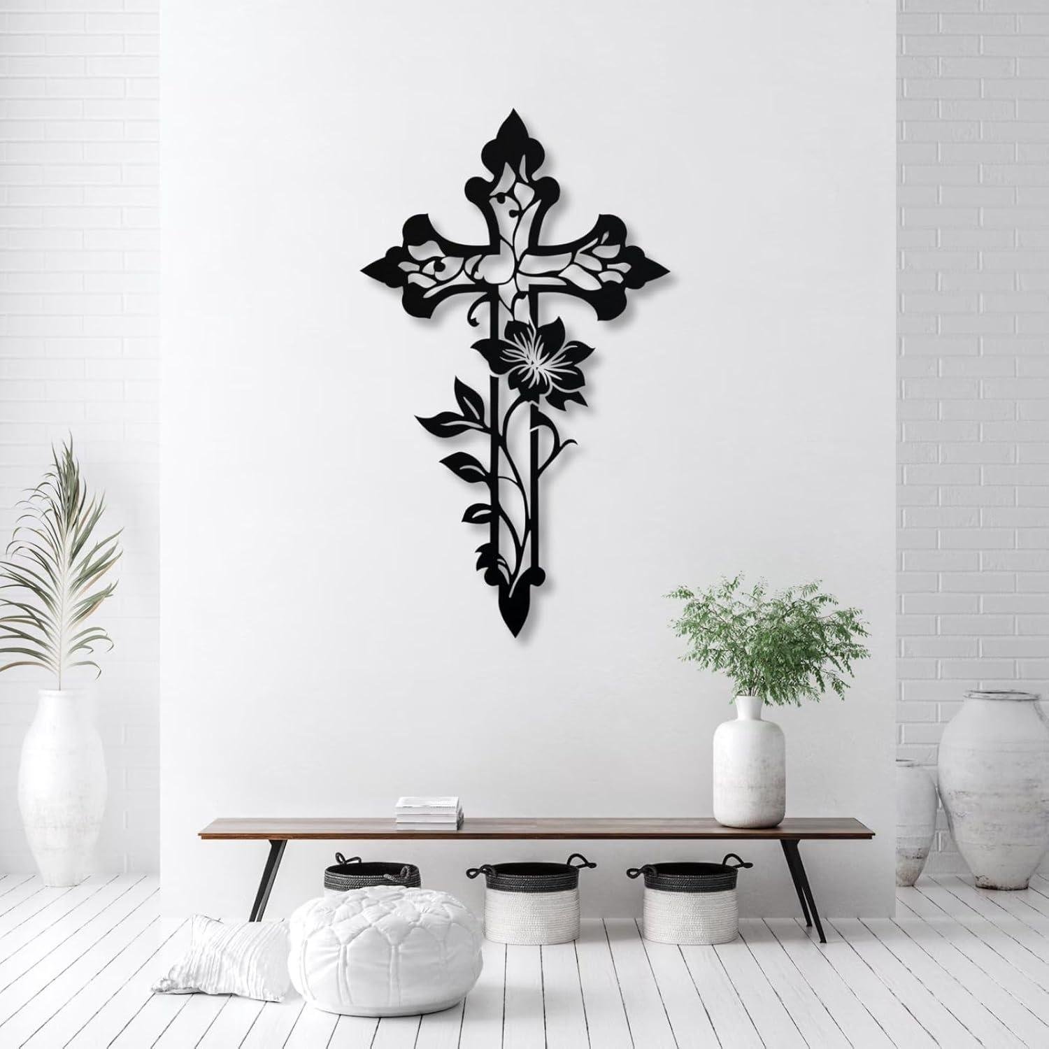 How We Enhanced Our Space with Cross Metal Wall Art Decor