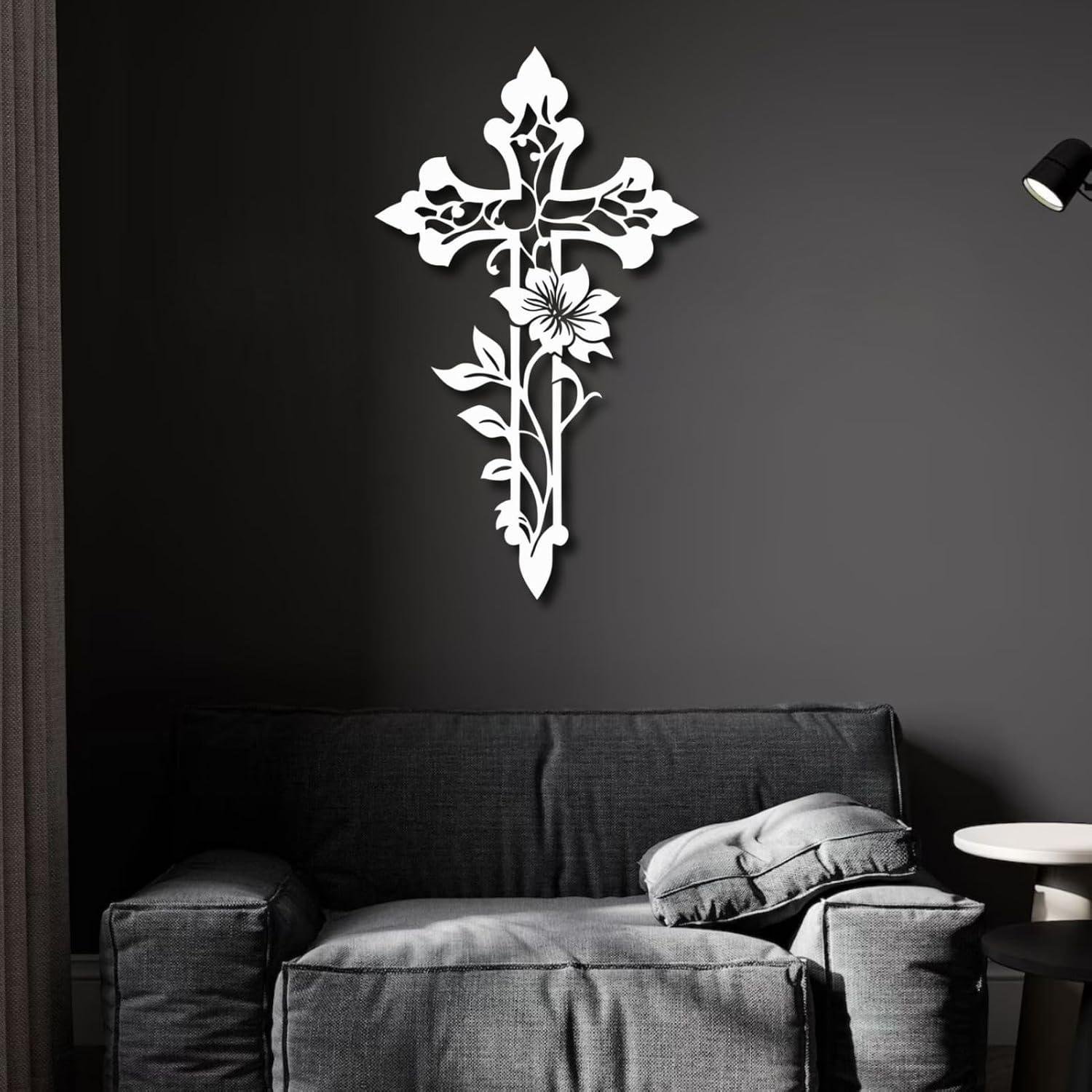 How We Enhanced Our Space with Cross Metal Wall art Decor