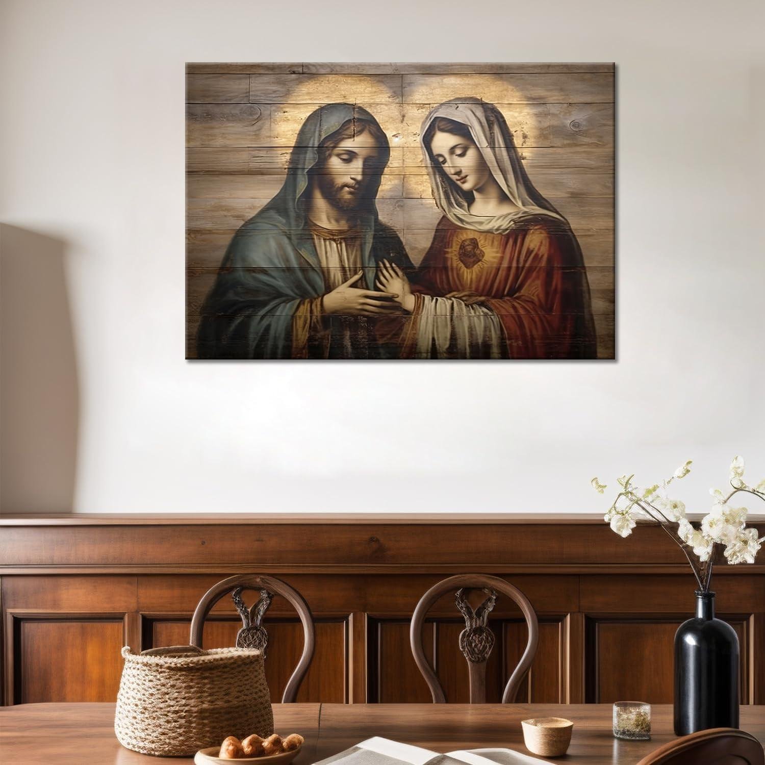 our Review: GLOKAKA Jesus & Virgin Mary Canvas Wall Art