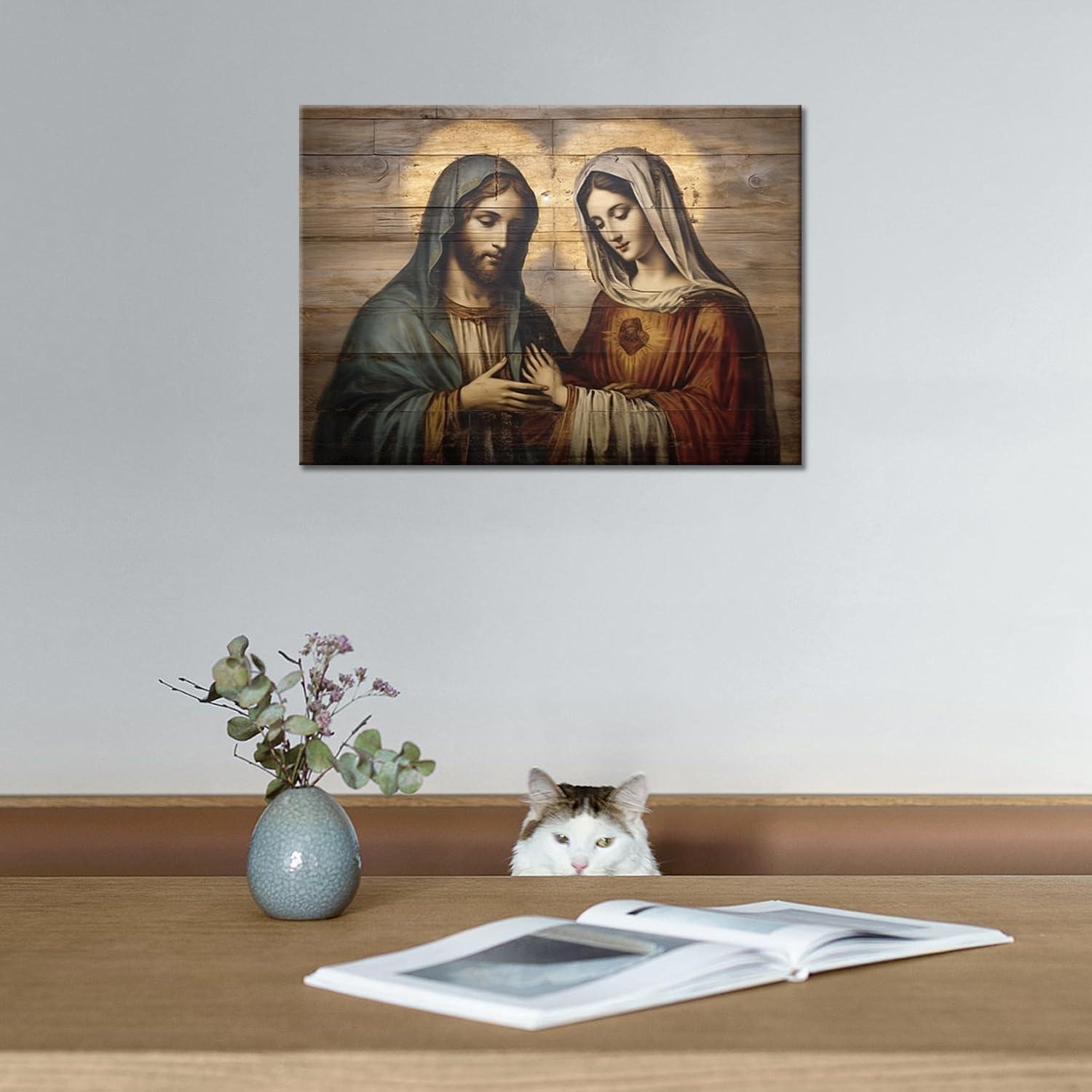 Our Review: GLOKAKA Jesus & Virgin Mary Canvas wall Art
