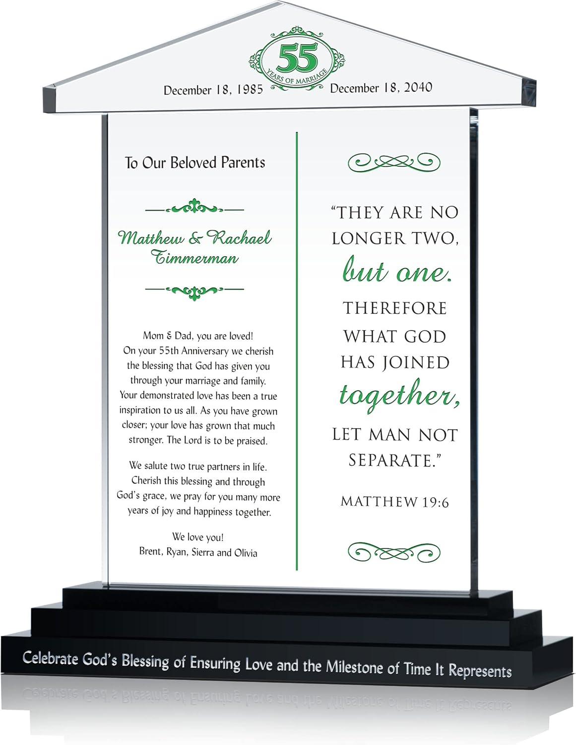 Our Review of the Personalized Emerald Anniversary Crystal Gift for Parents