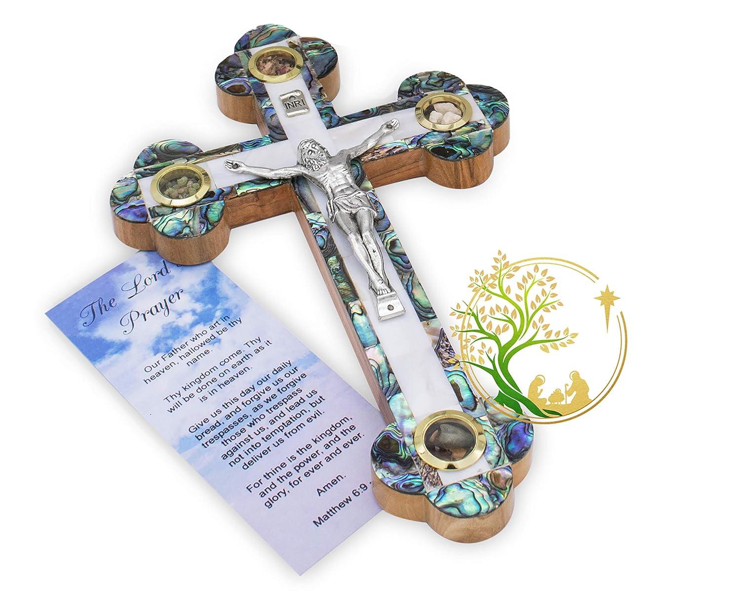 Our Review: Olive Wood Crucifix with Holy Land Relics and Mother of Pearl