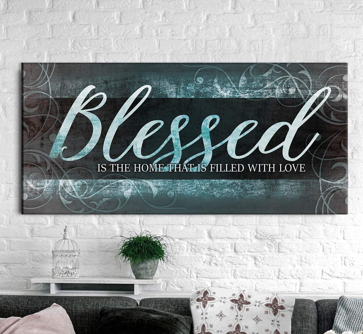 How We Loved the “Blessed is the Home” Rustic Wooden Canvas