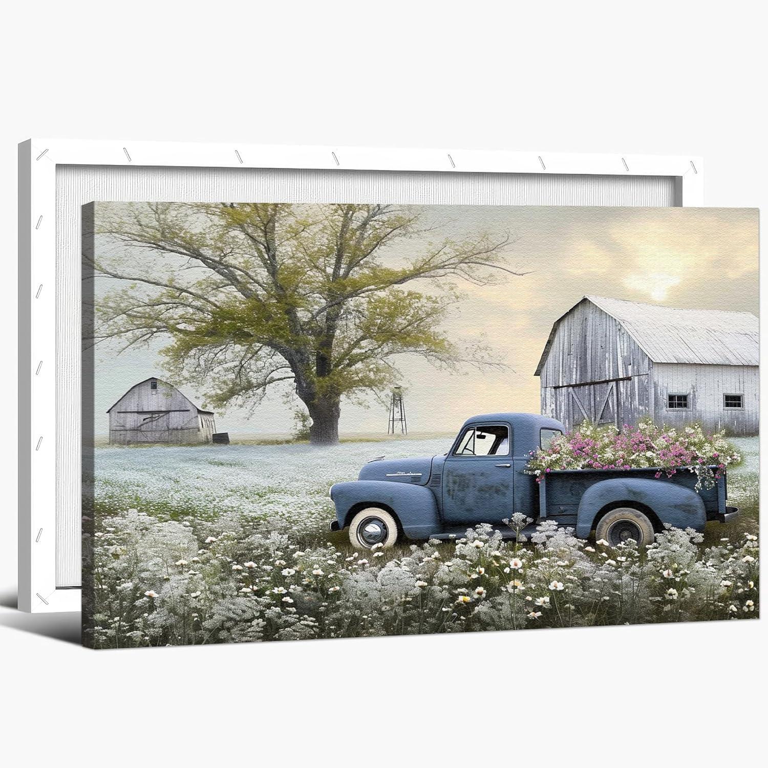 Why We Love the Farmhouse Old Truck Canvas Wall Art for Home