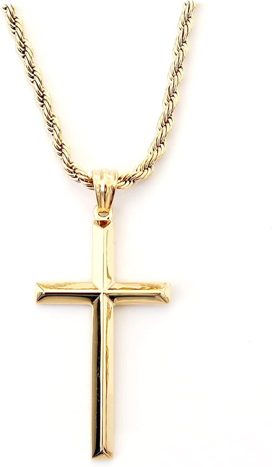 Our Review of the 24K Gold Rope Chain Cross Pendant Necklace