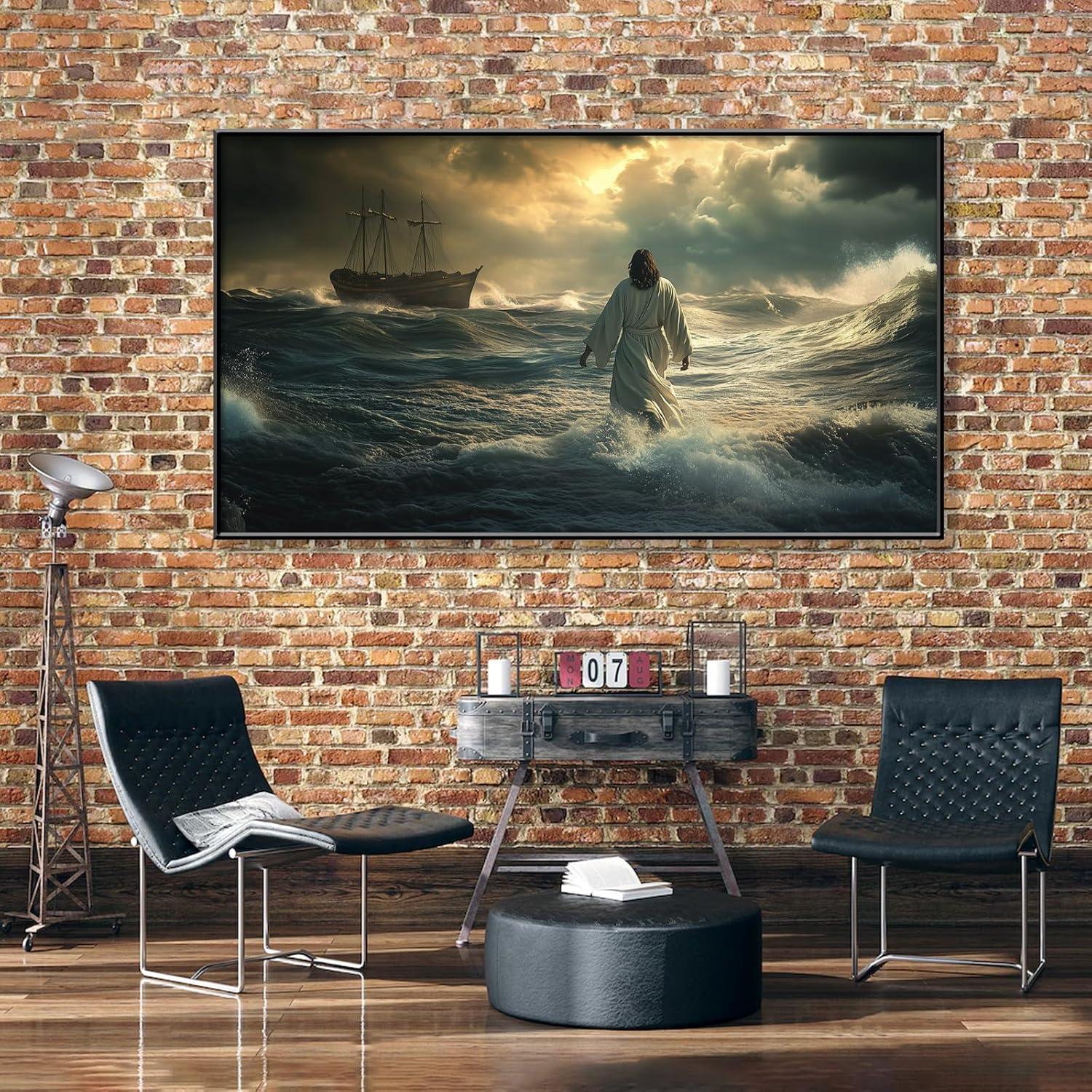 Our Honest Review: Agitowis Jesus Walking on Water Canvas Art