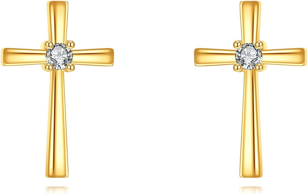 Our Honest Review of KECHO 14k Gold Cross Earrings for Women