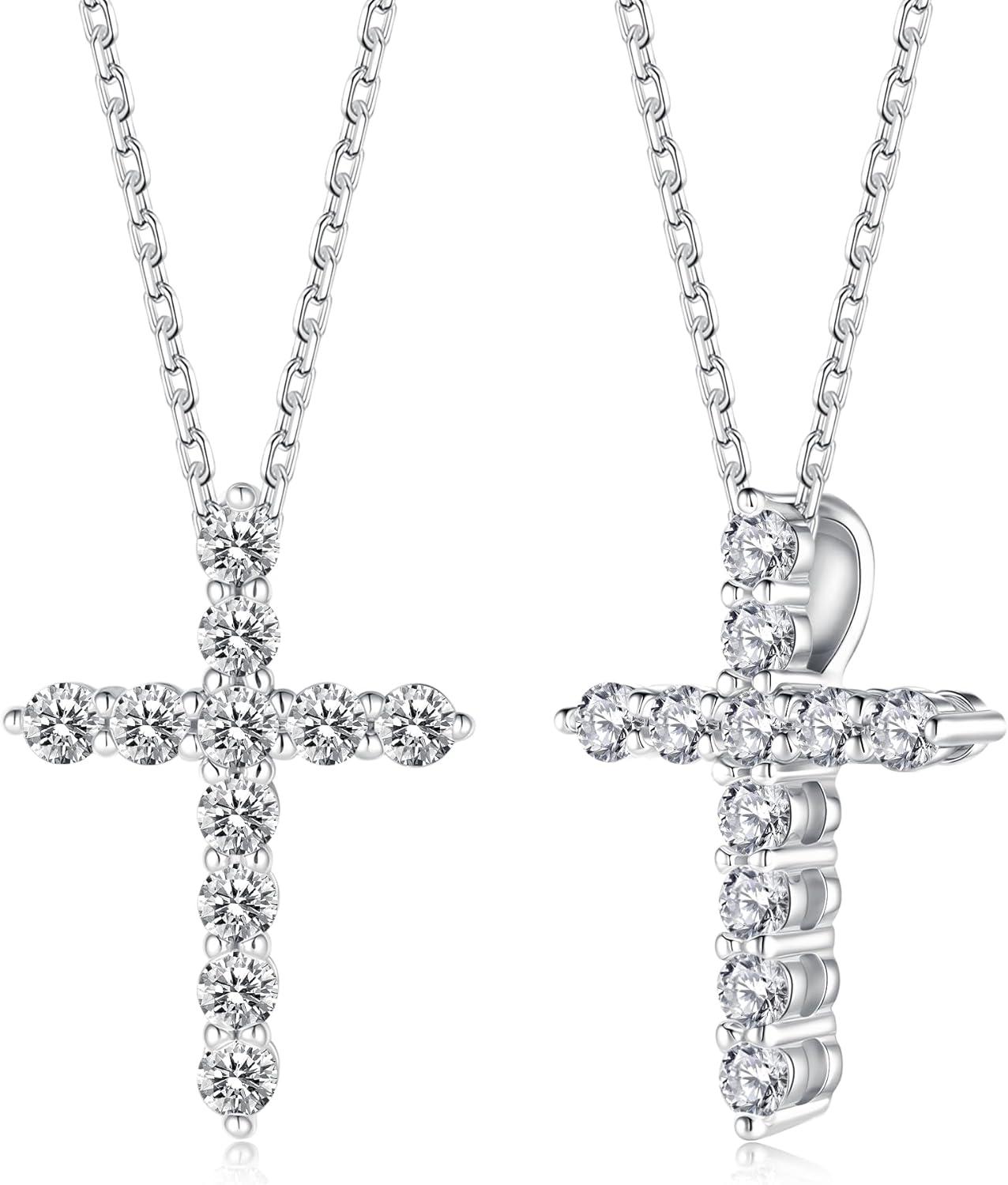 Our Honest Review: MOOSEA Dainty Moissanite Cross Necklace for Women