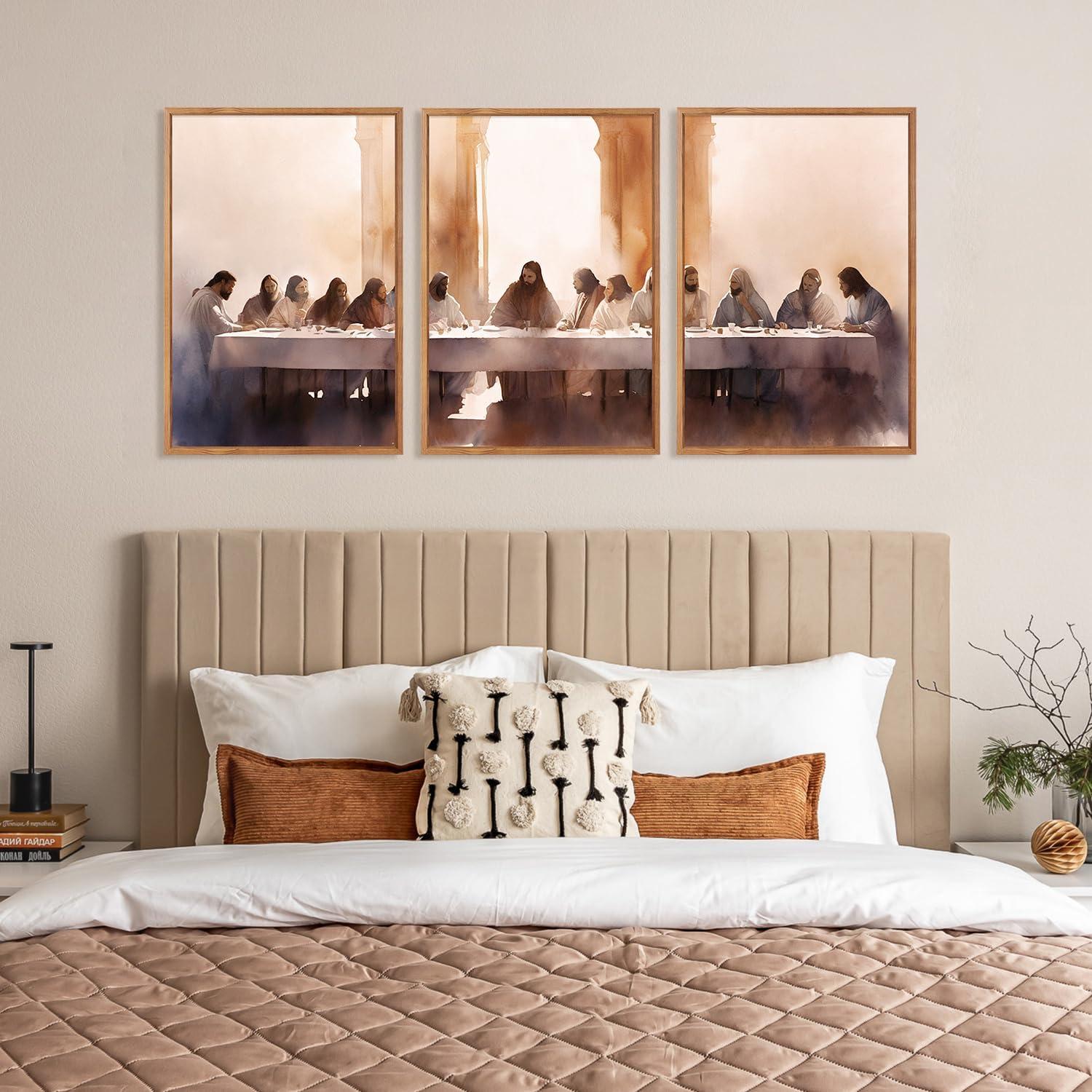 Our Review of Aurlan Last Supper 3PCS Boho Christian Wall Art