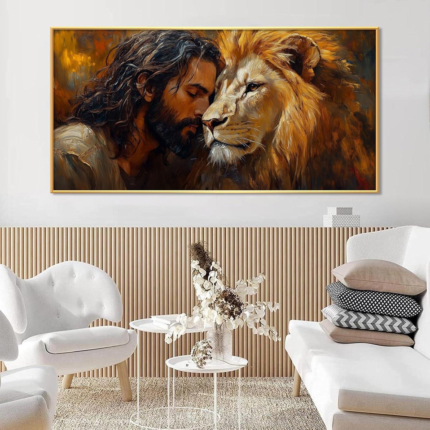 Our Review of Jesus and the Lion Canvas Wall Art: Elegant & Inspiring