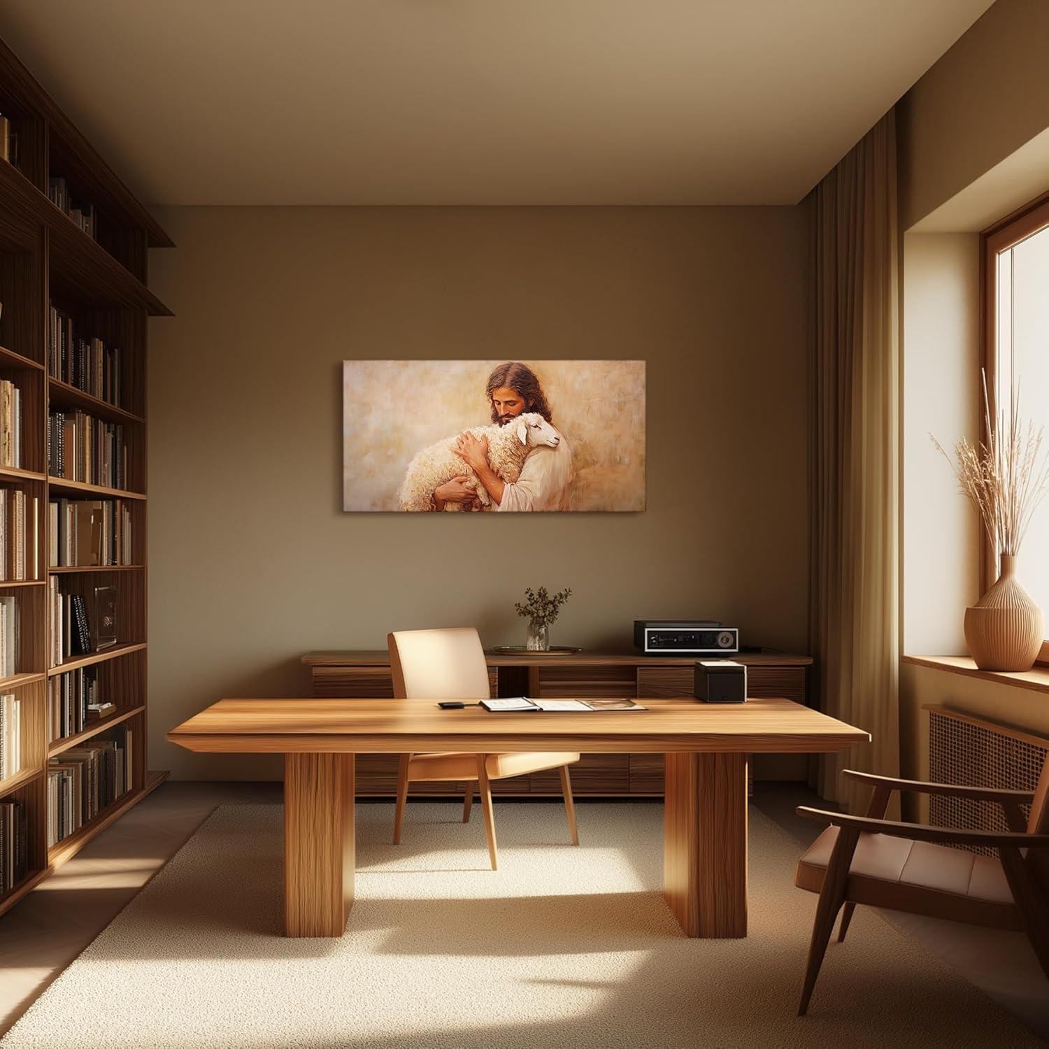 Discovering Serenity: Our Review of SERIMINO Jesus & Lamb Wall Art