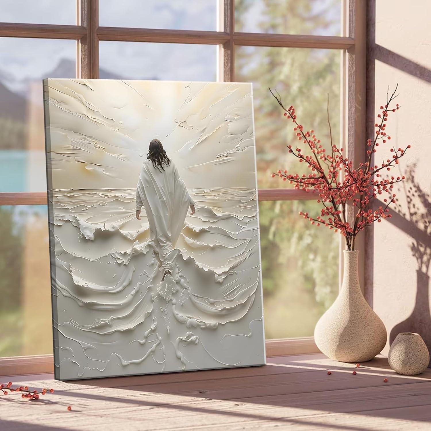 Discovering Peace and Faith with Our Abstract Jesus Wall Art Review