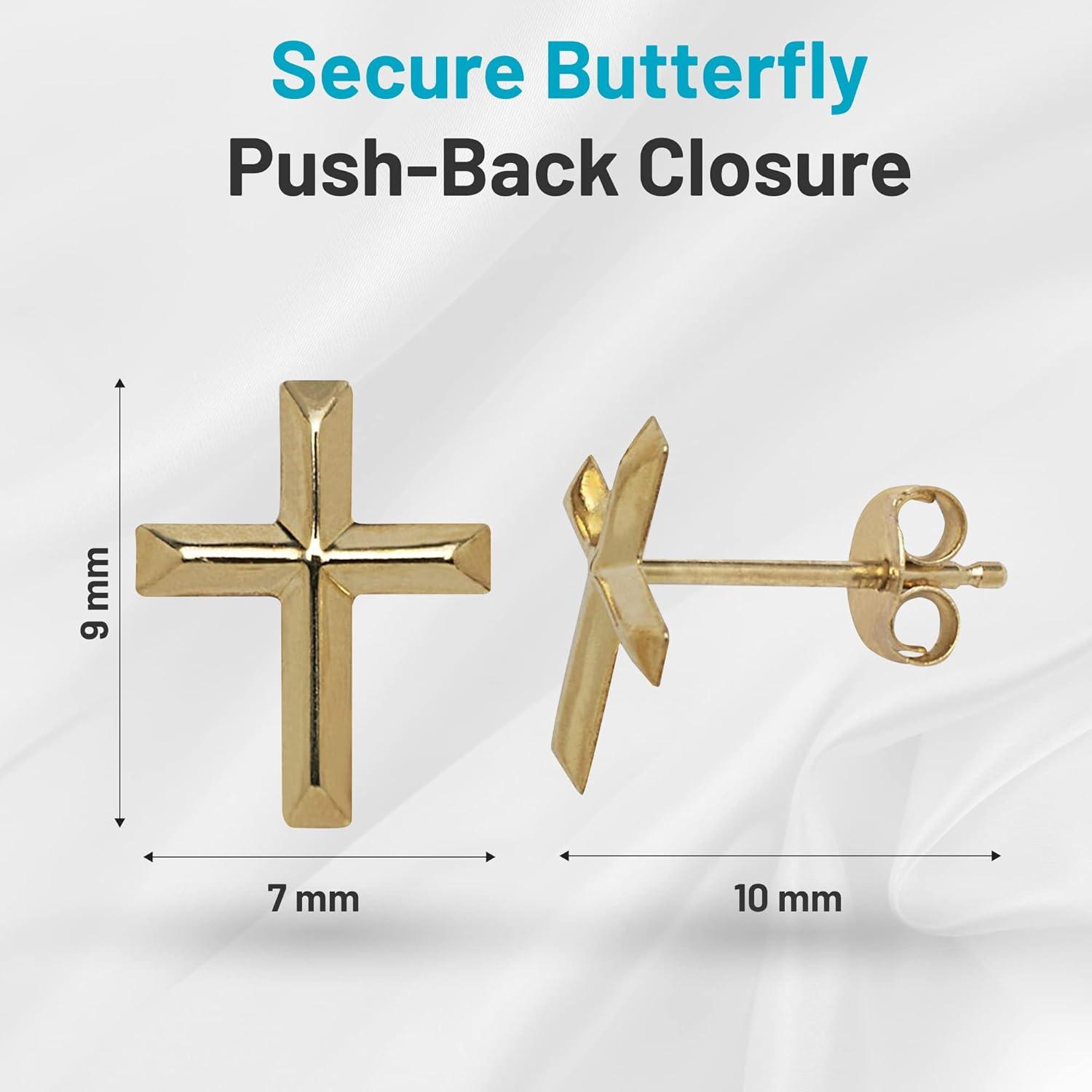 Our Honest Review: JewelryWeb 14K Gold Cross Earrings for Women