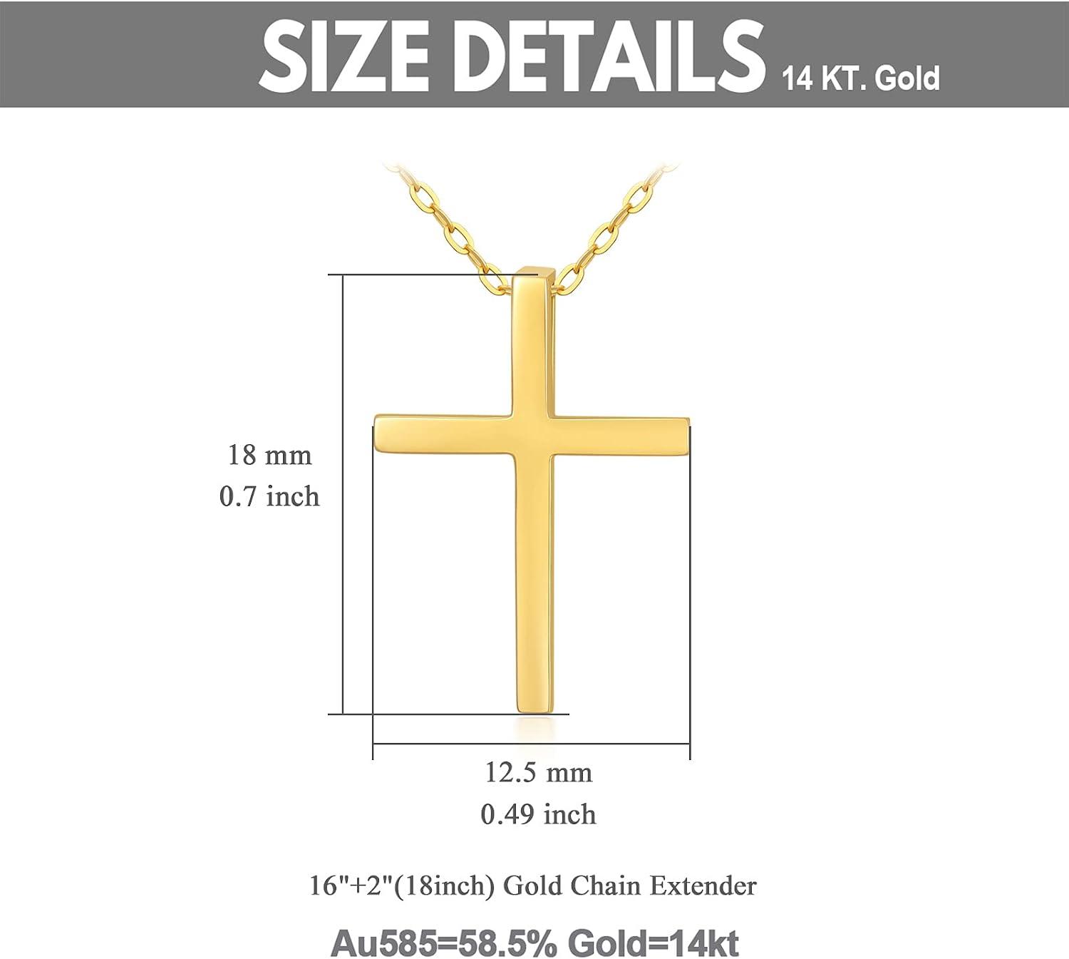 Our Honest Review of the 14kt Solid Gold Cross Necklace for Women