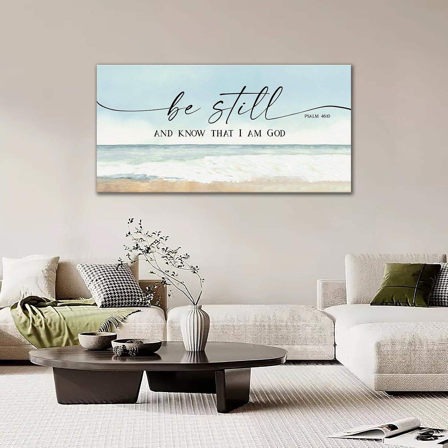 Our Review of Large “Be Still and Know” Christian Wall Art Canvas
